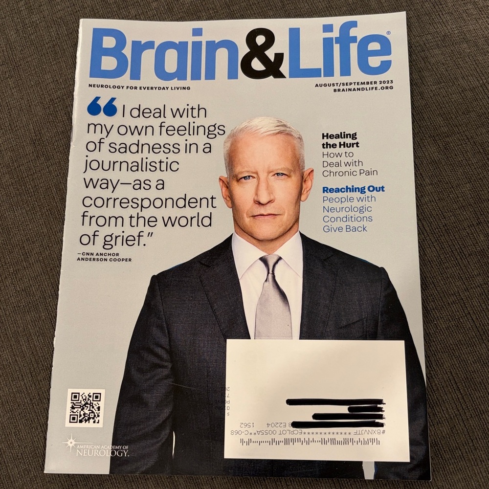 Brain & Life magazine - Aug/Sep 2025 - Anderson Cooper - NEVER READ  health